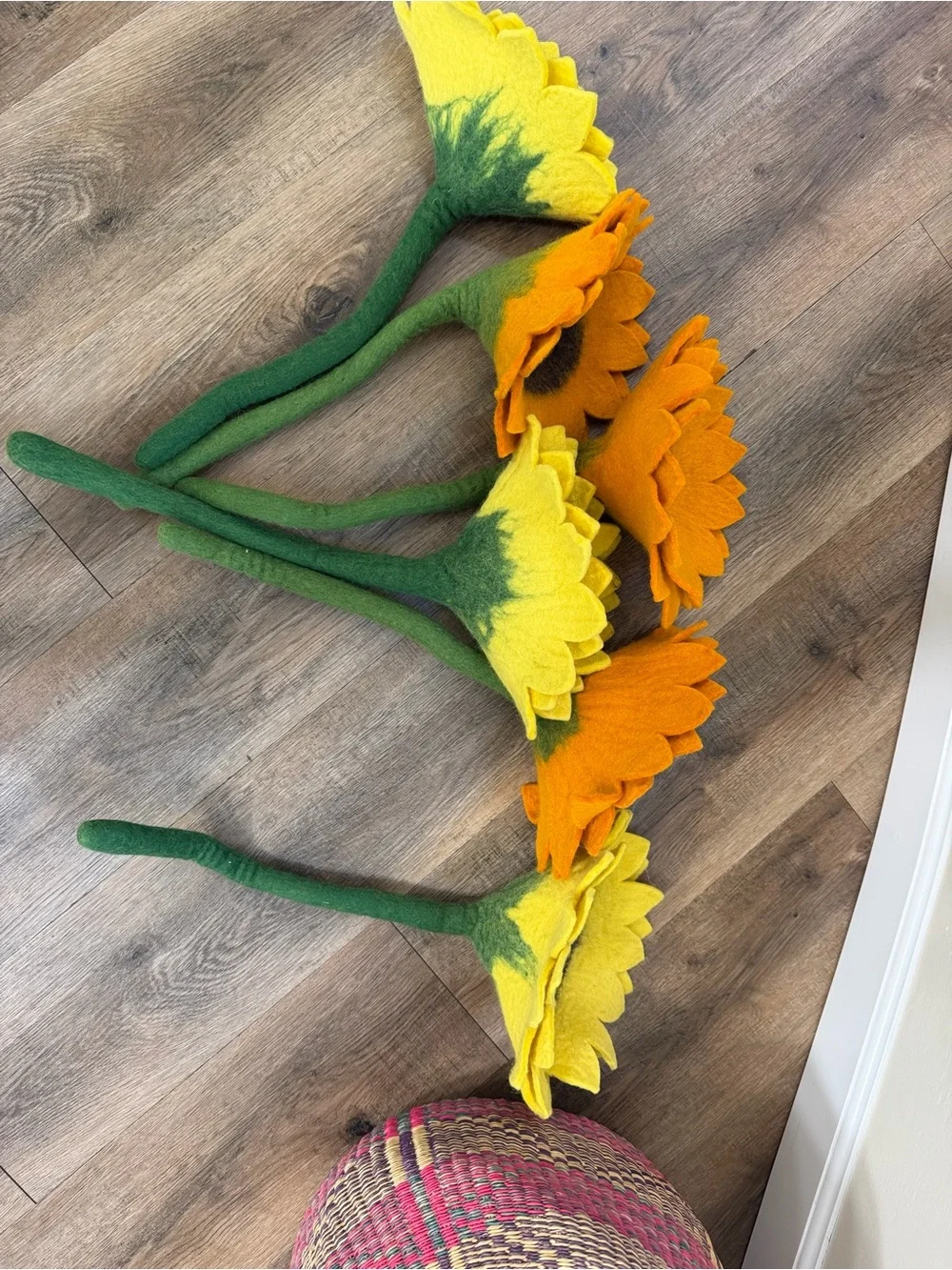 Trader Joe’s Felt Sunflower Stems - Yellow & Orange